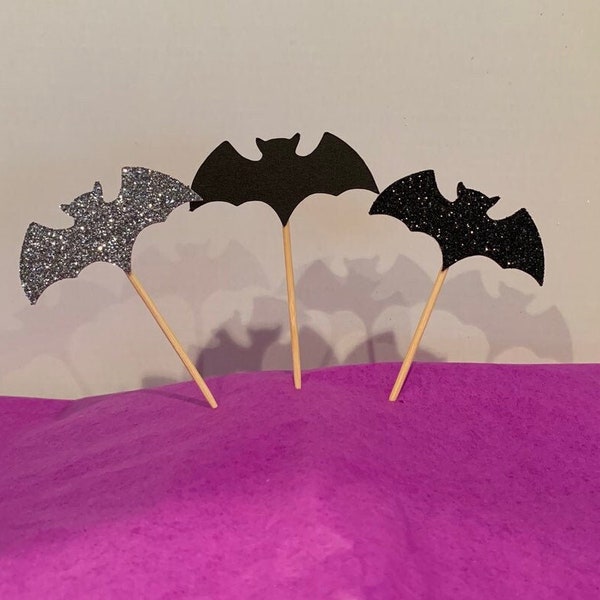 Halloween Bat Cupcake Toppers/Halloween Party/ Halloween Party Cupcake Toppers
