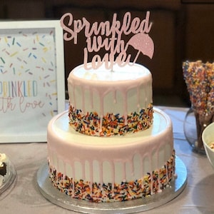 Sprinkle Baby Shower cake topper