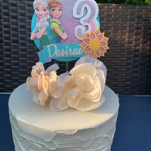 Frozen Fever Cake Topper/Frozen Fever Cake/Elsa Cake Topper image 3