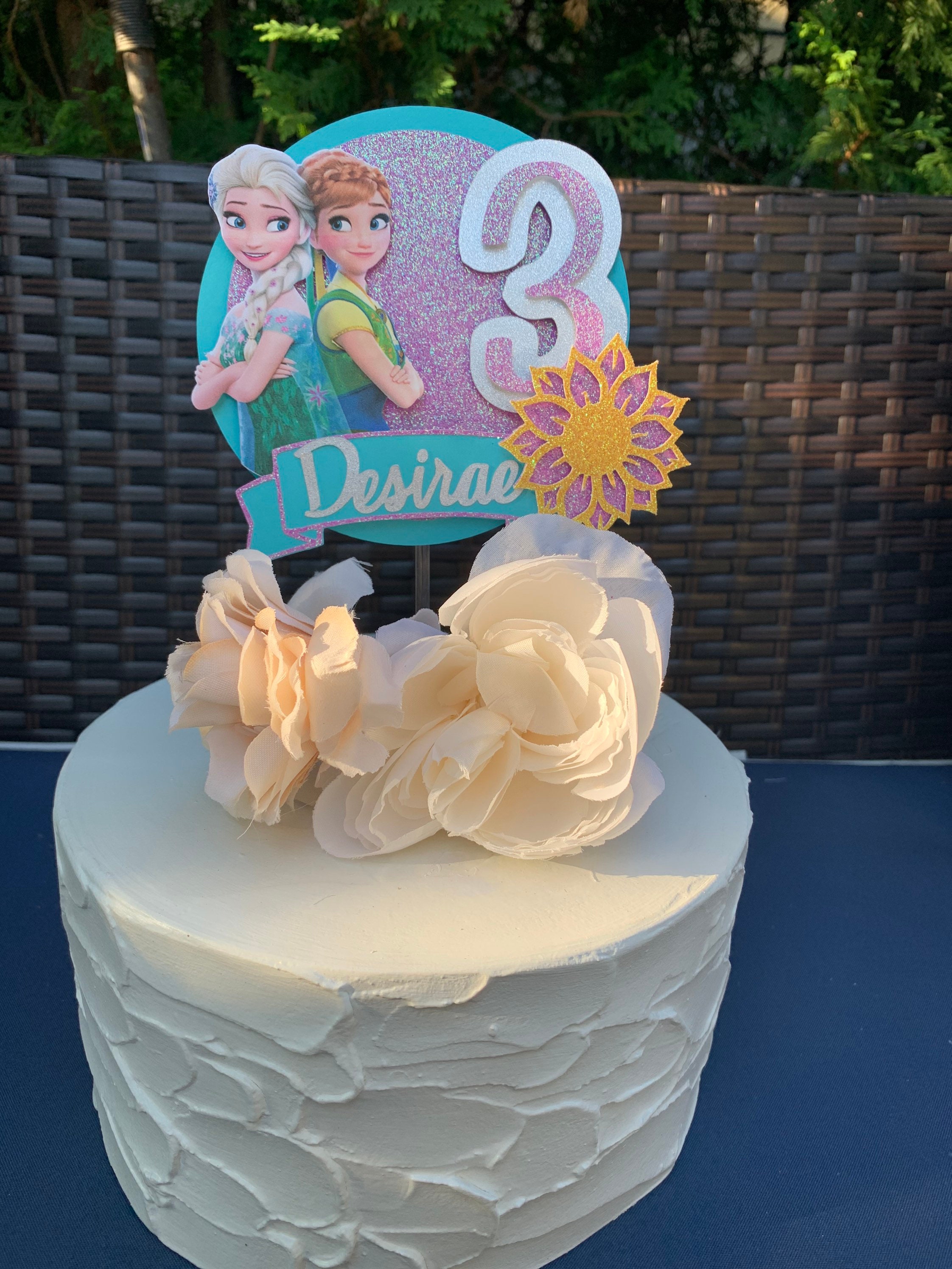 Frozen Fever Cake Topper/frozen Fever Cake/elsa Cake Topper Etsy