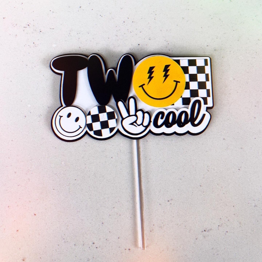 Two Cool Two Cool Cake Topper/2 Cool Cake Topper/2nd Birthday Cake Topper - Etsy