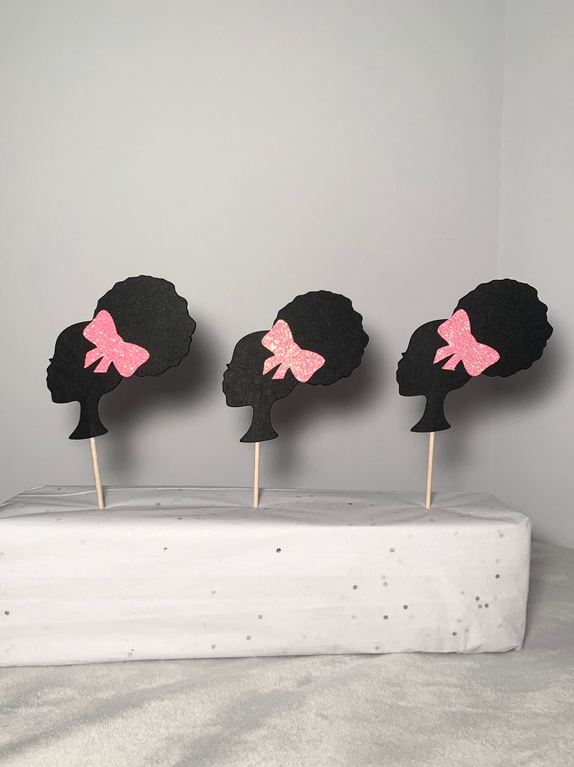 Afro Barbie Silhouette Birthday Set/Afro Barbie Silhouette | Etsy