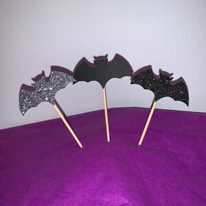 Halloween Bat Cupcake Toppers/Halloween Party/ Halloween Party Cupcake Toppers image 3