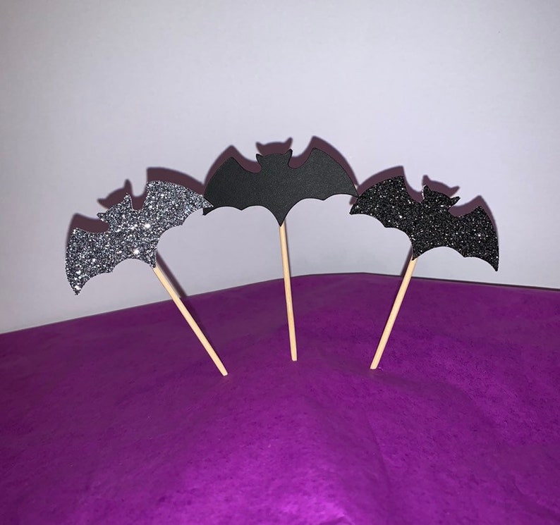 Halloween Bat Cupcake Toppers/Halloween Party/ Halloween Party Cupcake Toppers image 3