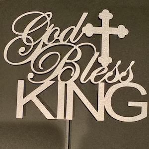 Christening Cake Topper/God Bless Cake Topper/First Communion Cake Topper