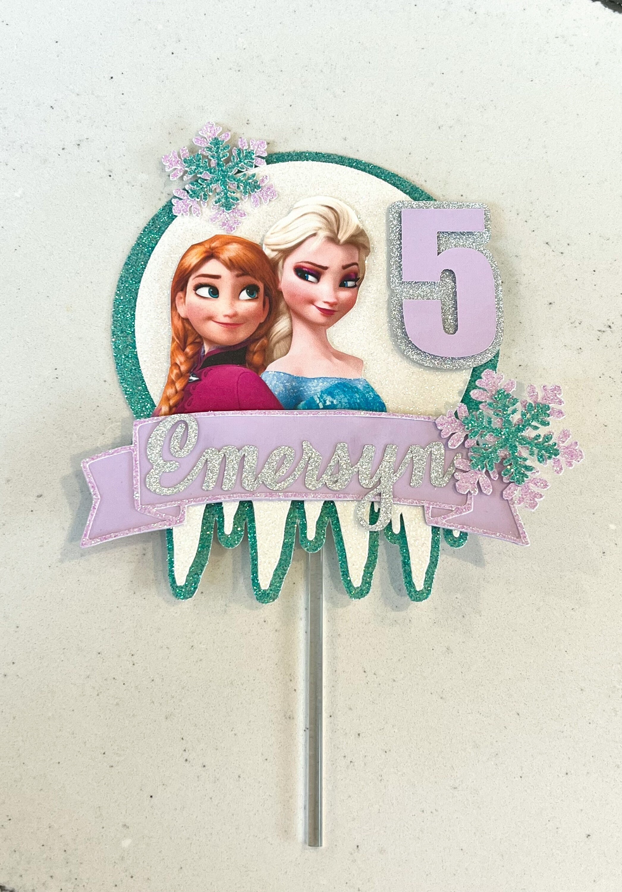 Frozen Anna Elsa Hans Olaf Kristoff and Snow Edible Cake Topper Image – A  Birthday Place