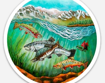 Salmon: Kenai River Festival Sticker