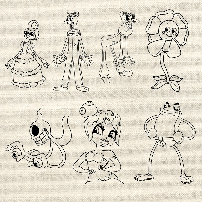 Рисунки по клеточкам cuphead