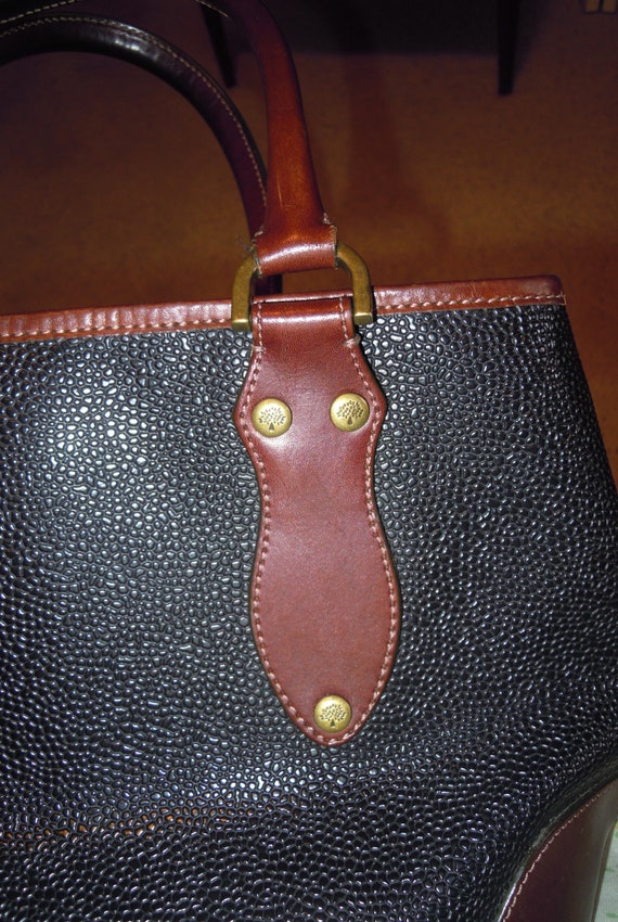 Vintage Mulberry Scotch Grain Leather Handbag Bra… - image 4
