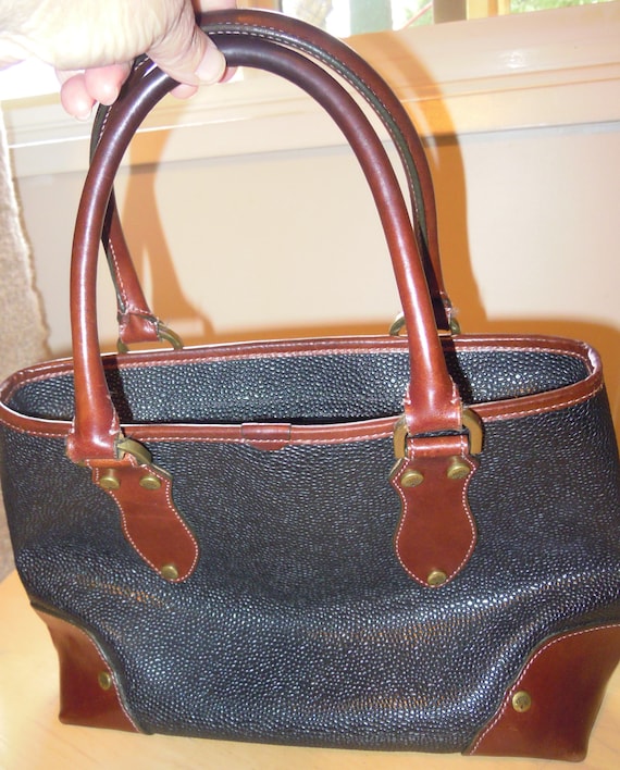 Vintage Mulberry Scotch Grain Leather Handbag Bra… - image 1