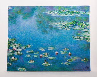 Monet's Water Lilies Remix – Signed Giclée Stretched Canvas Art (16" x 20")