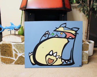 Snoresnacks! 24" x 30" Handpainted canvas!