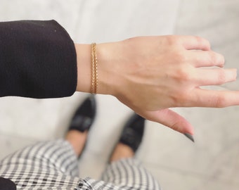 Gold Filled Wheat Chain Bracelet