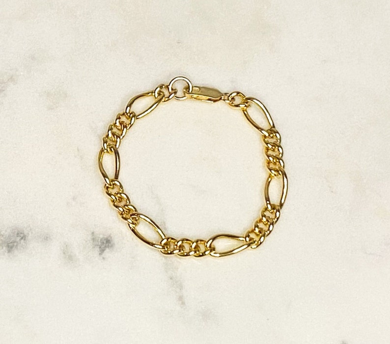 Figaro Chain Bracelet image 1