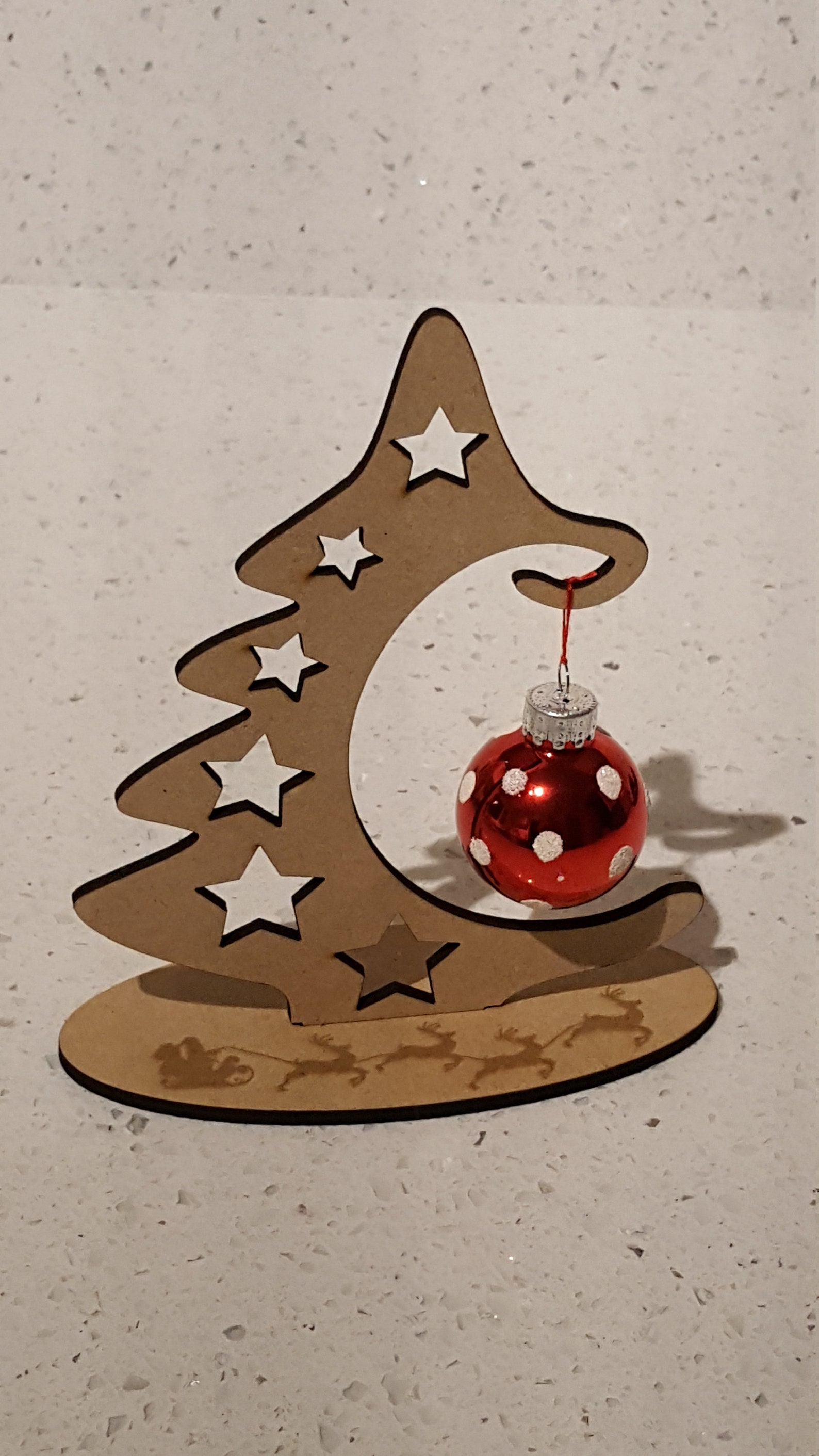 Laser Cut and engraved Christmas Tree table decoration  Etsy