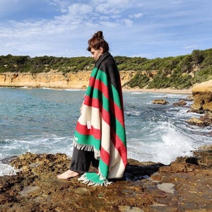 Extra soft high quality wool blanket , Throw Travel, Meditation Blanket, Yoga Blanket, made in Spain