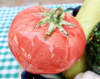 Tomate en céramique - morceau d'argile fait main en Espagne