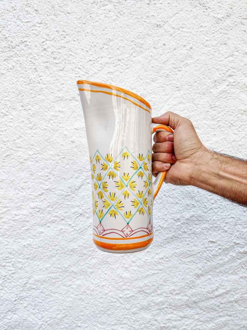 Serving ceramic pitcher handmade in Spain image 1