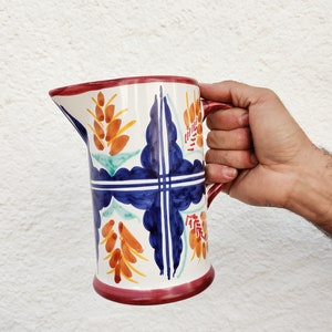 Ceramic sangria pitcher handmade in Spain wheat