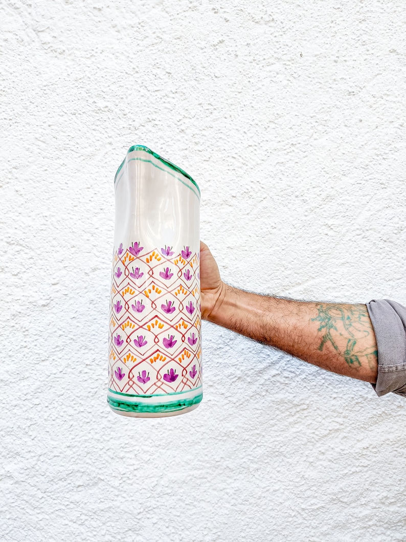 Serving ceramic pitcher handmade in Spain image 5