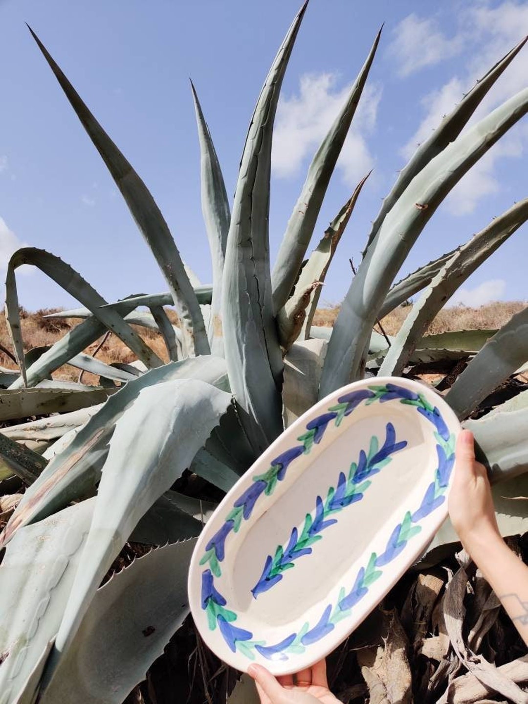 Handmade Ceramic Oval Serving Platter Made in Spain Etsy