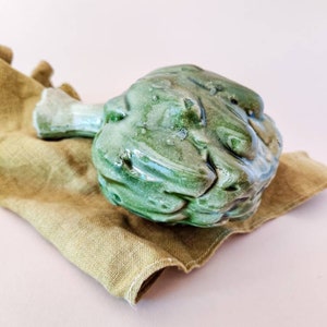 Ceramic artichoke - clay piece handmade in Spain