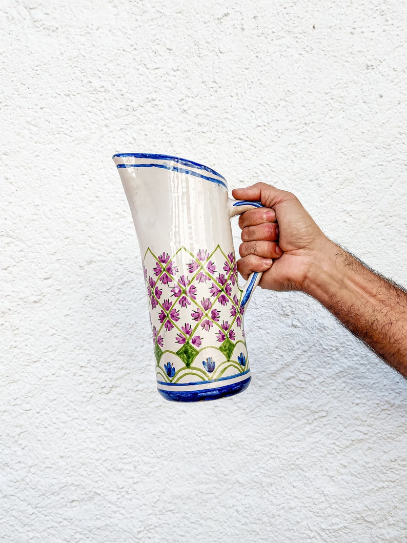 Serving ceramic pitcher handmade in Spain image 3