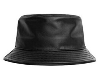 Mens leather bucket hat Clearance