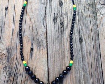 JAMAICAN BEADS Weaved NECKLACE RLW397