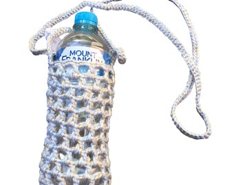 Cool hand crocheted water bottle holder RLW203