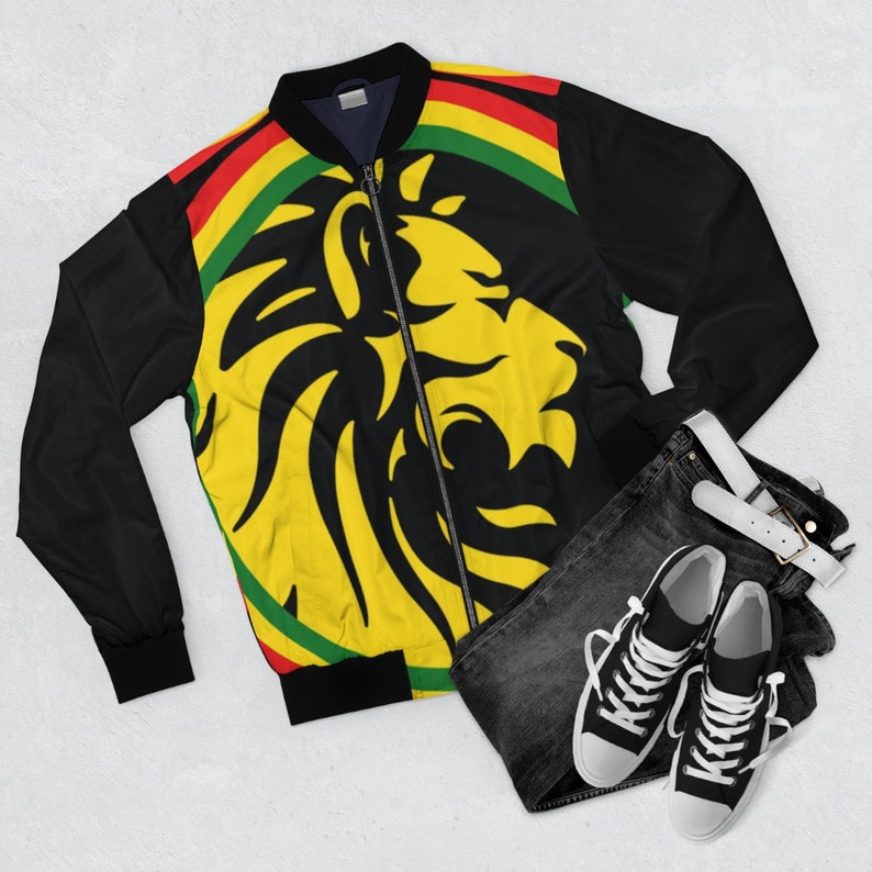 Men/'s Lion of judah Bomber Jacket RLW283