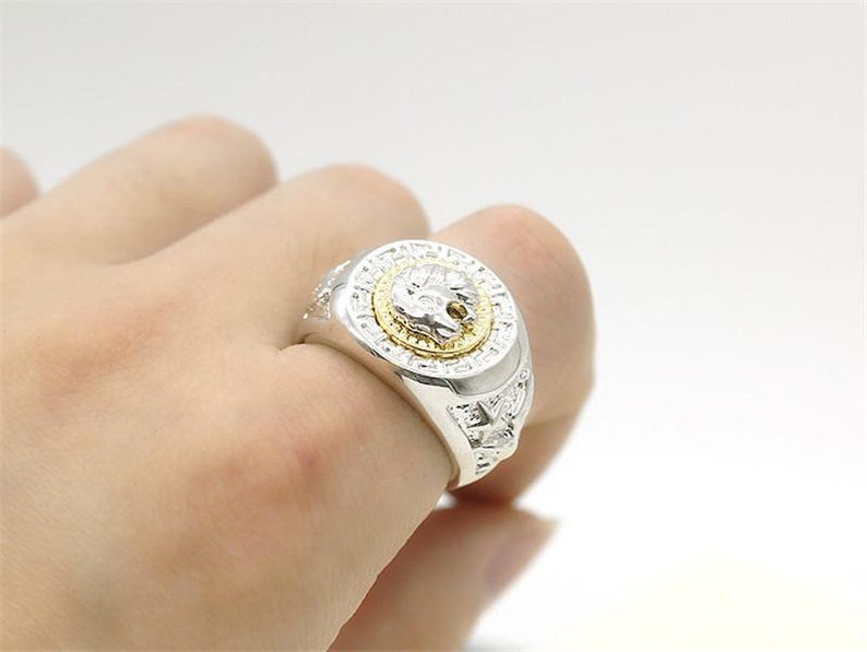 fashion lion head ring rlw1356