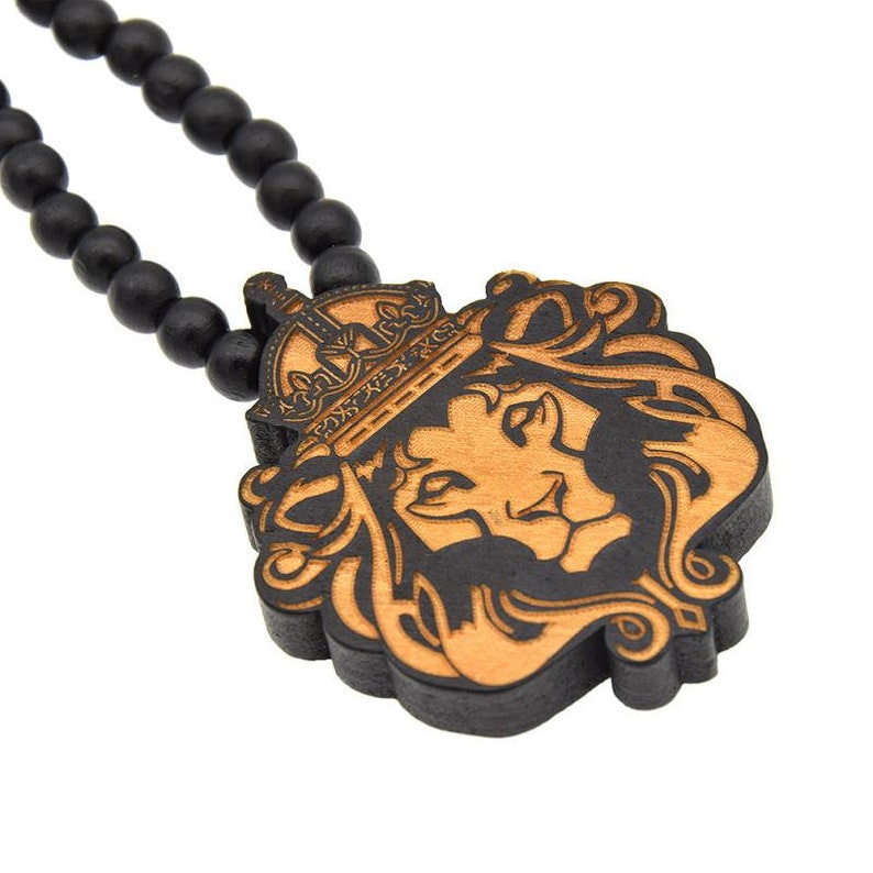 Lion of Judah Wooden Pendant/necklace Rlw1392 Etsy