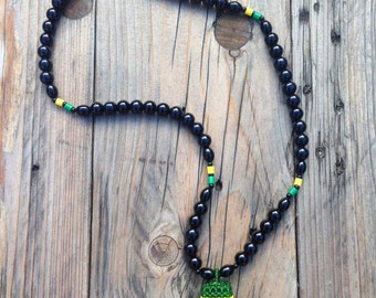 JAMAICAN BEADS WEAVED necklace RLW407
