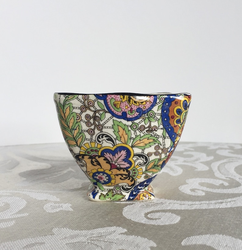 Royal Winton Grimwades Blue Paisley Sugar Bowl Chintz Design 1930/'s Vintage Dinnerware Made in England