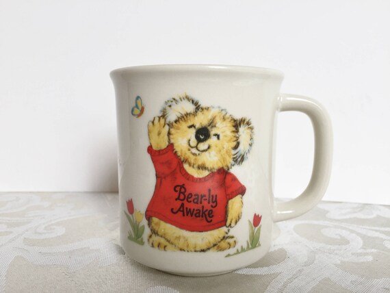Vintage Shirt Tales 1980 S Coffee Mug Cup Bearly Awake Etsy