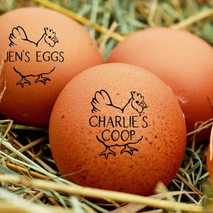 Personalized Egg Stamps Etsy, Chicken Decor, Custom Egg Labels, Customizable Farm Stamp For Eggs, Chicken Lover Gift, Mini Tiny Hen