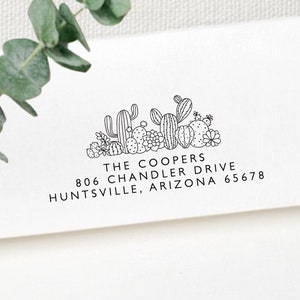 Cactus Address Stamp Arizona Address Stamp Wedding Desert Family Return Address, Cacti Housewarming Gift, Southwest Wedding Envelope Stamper