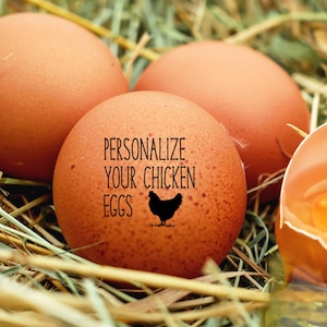 PERSONALIZED EGG STAMP Custom Chicken Egg Stamps Farmer Egg Stamper, Farm Name Funny Chicken Owner Gift, Henhouse Coop Chicken Lover Gift