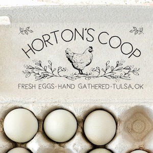 Egg Carton Stamp Personalized Egg Cartons, Chicken Coop Gift, Custom Egg Cartons, Unique Farmer Gift, Fresh Eggs Stamper, Farm Name Logo