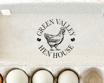 Custom Egg Carton Stamp Chicken Egg Cartons Farm Stamp, Egg Carton Large Rubber Stamp, Personalized Egg Carton Farmer Name Chicken Coop Gift