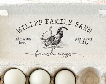 Egg Carton Stamp Custom, Personalized Chicken Egg Carton Stamp For Gifting Eggs Farm Stamp, Farmer Coop Accessory, Large Rubber Stamper