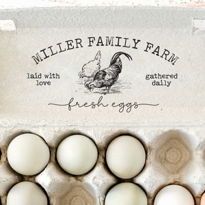 Egg Carton Stamp Custom, Personalized Chicken Egg Carton Stamp For Gifting Eggs Farm Stamp, Farmer Coop Accessory, Large Rubber Stamper