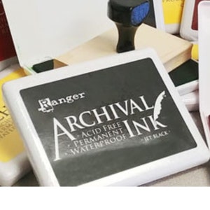 JUMBO Ink Pad 4x6 Archival Ink, 10 Colors, Oversized Stamp Ink, Ranger Non Toxic Ink, Rubber Stamp Ink, Permanent Acid Free image 2