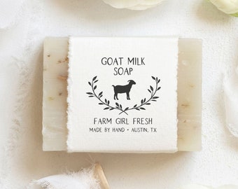 Goat Soap Stamp Custom Goat Milk Soap Stamp, Handmade Soap Packaging Rubber Stamp, Soap Maker Packaging Label Wedding Bridal Shower Favors