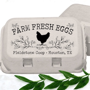 Egg Farmer Egg Carton Stamp Personalized Egg Cartons Stamps, Chicken Owner Gifts, Coop Accessories, Farm Mom Chicken Lover Chicken Farm Gift