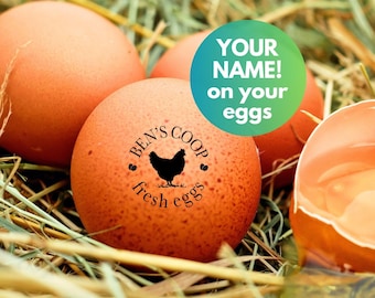 Personalized Egg Stamps For Farms Chicken Egg Stamp Custom Chicken Coop Name, Farm Egg Label, Chicken Gift, Cute Funny Gift For Farmer
