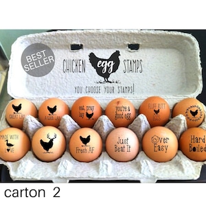 Egg Stamps For Chicken Eggs, Funny Egg Stampers Chicken Egg Stamps Farm Fresh Eggs, Mini Chicken Stamps Gifts For Backyard Farmer Market Tag