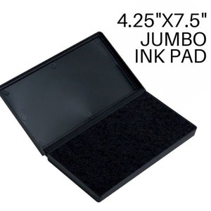 EXTRA LARGE Ink Pad 4.25 x 7.5, Oversized Stamp Ink, Jumbo Rubber Stamp Ink, Water Soluble Ink Pad, Black, Red, Blue