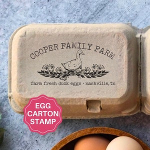 Duck Egg Carton Stamp Duck Eggs Stamp Custom Rubber Egg Carton Stamp, Personalized Farm Egg Stamp, Farmer Gift, Farm Fresh Eggs Duck Stamp